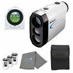 Nikon Coolshot 20 GII Golf Laser Rangefinder (16666) Bundle with 3 Extra CR2 Batteries and a Cleaning Cloth - Laser Yard Alignment with Club Selection, and Slope - Range Finder Mens Golf Accesories