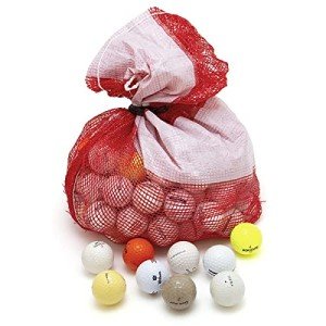 50 Recycled Golf Balls for Men - Hit-Away Bulk Used Golf Balls - Ideal for Practice & Range Sessions - Mixed Variety Shag Balls in Mesh Carry Bag