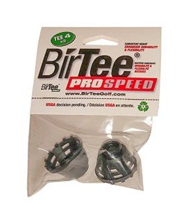 BirTee Pro Golf Tees - Size #4 (1") Individual Size Pack - 2 Tees Per Pack. Winter/Mat/Simulator Tees (Black)