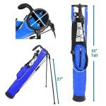 Orlimar Pitch 'n Putt Golf Lightweight Stand Carry Bag, Midnight Blue Par 3 Small Executive Golf Club Bag for a Few Clubs Range Men & Women with 2 Way Divider Top 1 Pocket Shoulder Strap Carry Handle