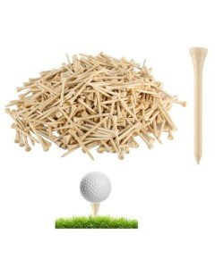 weyleity Bamboo Golf Tees | 1000 Pack 2 3/4 inch | 7X Strong, Reduce Friction & Side Spin