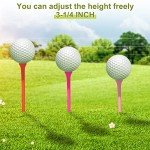 Vinsot 500 Pack Golf Tees Bulk 3-1/4 Inch Colored Wood Golf Tees Bulk Unbreakable Long Tall Golf Tees for Men Women Kids Golf Balls Game