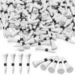 Mudder 600 Pack Golf Tees Bulk Wooden Golf Tees Wood for Men Balls Accessories(1-1/2-inch,White，Black)