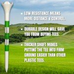 Against The Grain 500 Pack Plastic Golf Tees Bulk (3-1/4") Best Unbreakable Golf Tees for Men & Women – Premium Golf Ball Tees for Golf Drivers Reusable Plastic Tees