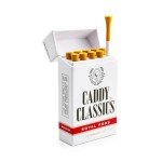 Caddy Classics Royal Reds Cigarette Golf Tee Holder with 60 Bamboo Golf Tees | Magnetic Lid, Reusable, Pocket-Sized