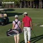 Golf Stand Bag 14 Way Top Dividers Ergonomic with Stand 8 Pockets,Lightweight Golf Bag for Men, Golf Bags with Stand,Dual Strap, Rain Hood (Red)