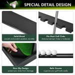 XCSOURCE Wooden Golf Putter Stand, Golf Club Holder Stand Floor Display Rack, Golf Club Rack for 8 Clubs and 12 Balls Storage, Golf Club Organizer for Indoor Home Office Club Simulator