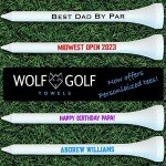 Personalized Golf Tees - Custom Golf Tees - Choose Font and Color - Golf Tee Gift Set - Choose from Sets of 50, 100 or 200 Golf Tees in Bulk