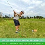 GoSports Golf Alignment Training Sticks 3 Pack - 48 Inch Golf Alignment Aid Practice Rods