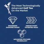 FLIGHTPATH Premium Golf Tees - Durable Plastic Golf Tee Designed to Enhance Golf Shot Distance & Precision - Robotically Tested to Reduce Ball Spin - USGA Approved (2 Packs of 8, 2.75“)