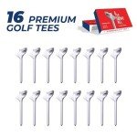 FLIGHTPATH Premium Golf Tees - Durable Plastic Golf Tee Designed to Enhance Golf Shot Distance & Precision - Robotically Tested to Reduce Ball Spin - USGA Approved (2 Packs of 8, 2.75“)