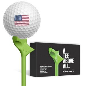 FLIGHTPATH Premium Golf Tees - Durable Plastic Golf Tees Designed to Enhance Golf Shot Distance & Precision - Robotically Tested to Reduce Ball Spin - USGA Approved Golf Equipment (Green, 8 Pack)