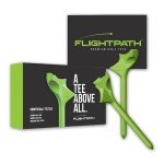 FLIGHTPATH Premium Golf Tees - Durable Plastic Golf Tees Designed to Enhance Golf Shot Distance & Precision - Robotically Tested to Reduce Ball Spin - USGA Approved Golf Equipment (Green, 8 Pack)