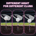 JellyArch 200 Pack Golf Tees 3 1/4'' Plastic Golf Tees USA American Flag Reduce Side Spin and Friction Transparent Long Tees Bulk with 6 Prongs Accessories for Men