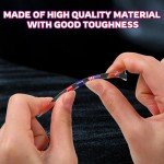 JellyArch 200 Pack Golf Tees 3 1/4'' Plastic Golf Tees USA American Flag Reduce Side Spin and Friction Transparent Long Tees Bulk with 6 Prongs Accessories for Men