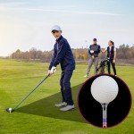 JellyArch 200 Pack Golf Tees 3 1/4'' Plastic Golf Tees USA American Flag Reduce Side Spin and Friction Transparent Long Tees Bulk with 6 Prongs Accessories for Men