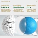 Legato Golf Balls LTX3085 | Designed to Help Golfers Break 90 | Maximized Distance with Soft Feel | 3 Piece | Urethane Cover | 85 Compression