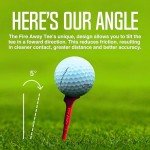FIRE AWAY Premium Golf Tees, Reduced Ball Spin, Less Friction & Precision Height Markers for Perfect Trajectory, Made of Special Unbreakable Advanced Composite Blend (Red, Pack of 12)