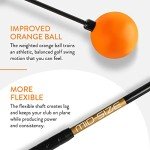 Orange Whip Mid-Size Golf Swing Trainer Aid for Improved Rhythm, Flexibility, Balance, Tempo, Swing Plane, and Strength, Patented and Made in USA, 43.5"