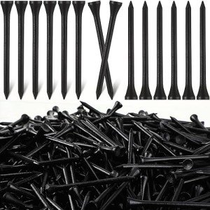 Mudder 2000 Pcs Bamboo Golf Tees Bulk Professional Golf Tees Reduce Friction Side Spin for Club Men Women Kids Accessories(Black,3-1/4 Inch)