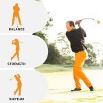 Orange Whip Mid-Size Golf Swing Trainer Aid for Improved Rhythm, Flexibility, Balance, Tempo, Swing Plane, and Strength, Patented and Made in USA, 43.5"