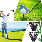 Mudder 2000 Pcs Bamboo Golf Tees Bulk Professional Golf Tees Reduce Friction Side Spin for Club Men Women Kids Accessories(Black,3-1/4 Inch)