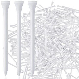Lewtemi Wood Golf Tees Bulk Long Golf Tees Bamboo Ball Accessories for Men Women Balls Lovers Club, Reduce Side Spin and Friction(1500 Pcs,White,3 1/4 Inch)