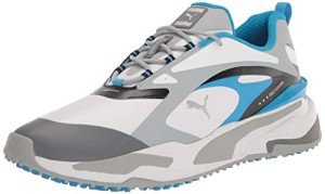 Puma Golf Men's Gs-Fast Golf Shoe, Puma White/Quarry/Ocean Dive, 8.5