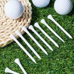 Lewtemi Wood Golf Tees Bulk Long Golf Tees Bamboo Ball Accessories for Men Women Balls Lovers Club, Reduce Side Spin and Friction(1500 Pcs,White,3 1/4 Inch)