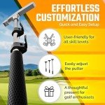 Go For It Golf Kids Putter with Extendable Shaft - Adjustable Size for Junior Golfers - Left and Right Handed - Ideal Training Club for Children, Youth - Includes 4 Pcs Balls - Silver, 17"-35"