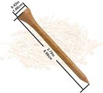 Baotkere 1000 Pcs Per Pack Natural Bamboo Golf Tees. 2.75 Inch (7cm) Length Stronger Than Wood No Side Spin Friction. PGA Approved for Professional Player's Tournament or Beginner's Trainning.