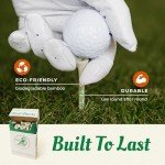 Bird Darts Premium Bamboo Golf Tees | 10 Packs of 18 Wooden Golf Tees in Cigarette-Style Packaging | Durable, Biodegradable 2 ¾ Golf Tees | Golf Tee Holder & Organizer for Stylish, Organized Golfers