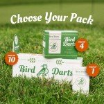Bird Darts Premium Bamboo Golf Tees | 10 Packs of 18 Wooden Golf Tees in Cigarette-Style Packaging | Durable, Biodegradable 2 ¾ Golf Tees | Golf Tee Holder & Organizer for Stylish, Organized Golfers