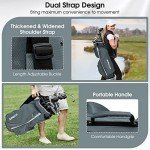 Tangkula Golf Cart Bag with 14 Way Top Dividers, Lightweight Golf Cart Bag with Shoulder Strap, 7 Zippered Pocket, Cooler Bag & Valuable Pocket, Portable Golf Club Bag with Rain Hood/Dust Cover