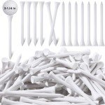Mudder 2000 Pcs Bamboo Golf Tees Bulk Professional Golf Tees Reduce Friction Side Spin for Club Men Women Kids Accessories(3-1/4 Inch,White)