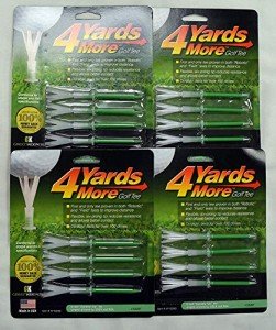 4 Yards More Golf Tees 4" - Green - 4 Packs of 4 - (11926)