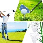 Mudder 2000 Pcs Bamboo Golf Tees Bulk Professional Golf Tees Reduce Friction Side Spin for Club Men Women Kids Accessories(3-1/4 Inch,White)