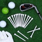 Mudder 2000 Pcs Bamboo Golf Tees Bulk Professional Golf Tees Reduce Friction Side Spin for Club Men Women Kids Accessories(3-1/4 Inch,White)