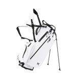 KVV Lightweight Golf Stand Bag with 7 Way Full-Length Dividers, 5 Zippered Pockets, Automatically Adjustable Dual Straps，Elegant Design(White)