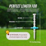 YATTA GOLF Telos Premium Golf Tees – Adjustable Golf Tees – Tee Off with Greater Consistency and Shoot Better Scores - Unbreakable Golf Tees – Lasts The Average Golfer A Season (9 Pack, IB, LG, FR)