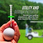 YATTA GOLF Telos Premium Golf Tees – Adjustable Golf Tees – Tee Off with Greater Consistency and Shoot Better Scores - Unbreakable Golf Tees – Lasts The Average Golfer A Season (9 Pack, IB, LG, FR)