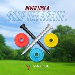 YATTA GOLF Telos Premium Golf Tees – Adjustable Golf Tees – Tee Off with Greater Consistency and Shoot Better Scores - Unbreakable Golf Tees – Lasts The Average Golfer A Season (9 Pack, IB, LG, FR)