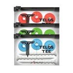YATTA GOLF Telos Premium Golf Tees – Adjustable Golf Tees – Tee Off with Greater Consistency and Shoot Better Scores - Unbreakable Golf Tees – Lasts The Average Golfer A Season (9 Pack, IB, LG, FR)