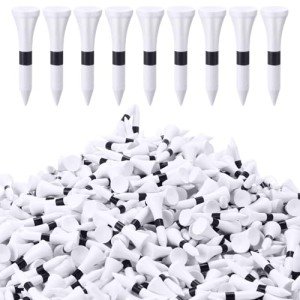 Vinsot 1000 Pcs Golf Tees Bulk 1-1/2 Inch Wood White Stripe Tees for Women Men Ladies Clubs Golf Ball Theme Party Accessories