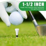 Vinsot 1000 Pcs Golf Tees Bulk 1-1/2 Inch Wood White Stripe Tees for Women Men Ladies Clubs Golf Ball Theme Party Accessories