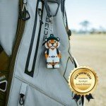 VannyVee Sports Tiger Caddy Golf Tee Holder, Includes 8 Golf Tees, Fun Golf Accessories for Men and Women, Stylish Golf Bag Accessory and Golf Gift