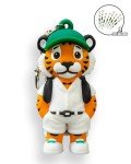 VannyVee Sports Tiger Caddy Golf Tee Holder, Includes 8 Golf Tees, Fun Golf Accessories for Men and Women, Stylish Golf Bag Accessory and Golf Gift
