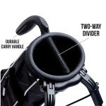 Lightweight Sunday Golf Bag with Stand - Easy to Carry, Durable Pitch n Putt Bag for Driving Range, Par 3 and Executive Courses