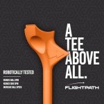FLIGHTPATH Premium Golf Tees - Durable Plastic Golf Tees Designed to Enhance Golf Shot Distance & Precision - Robotically Tested to Reduce Ball Spin - USGA Approved Golf Equipment (Orange, 8 Pack)