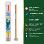 ForeNoMore Golf Alignment Rods: Magnetic Club Alignment Stick Demonstrates Correct Golf Swing Aim, Golf Training Aid Magnet Lie Angle Tool Training Aids Visualize and Align Your Golf Shot, Orange